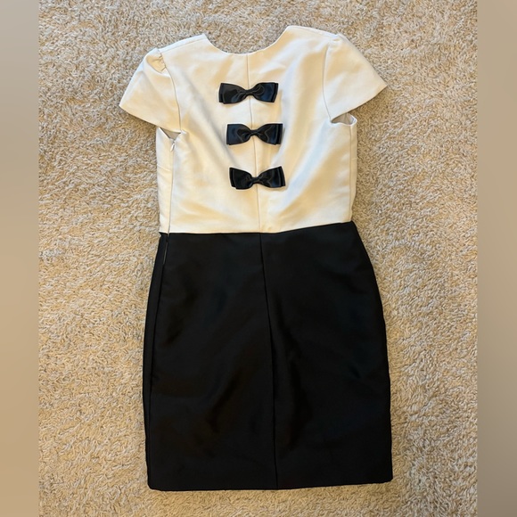 Camilyn Beth Cocktail Black and White Bow Dress 4 - Picture 3 of 7
